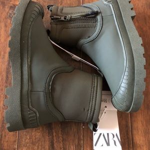 Zara kids green boots